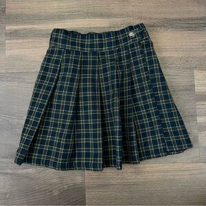 Vintage Color Circuit Girls' Plaid Pleated Skort - Blue/Green/Red - Size 5/6
